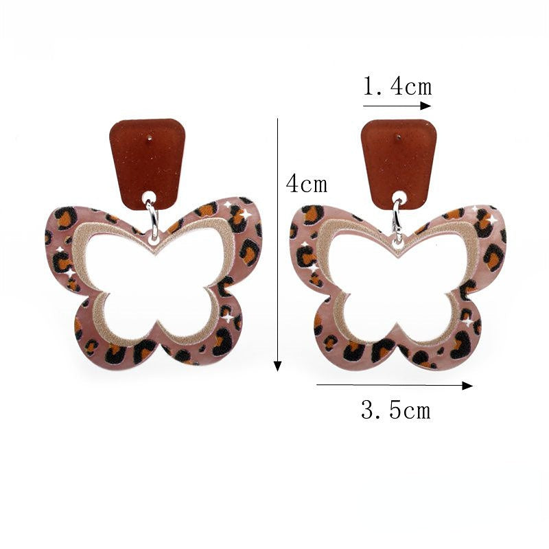 Venta al por mayor Pendientes De Mariposa De Acrílico